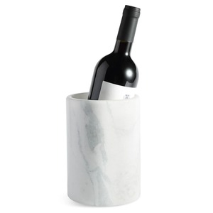Elegante Enfriador de Champán de Mármol Sólido para Mesa, Enfriador de Bebidas Minimalista, Cubitera Cilíndrica de Piedra Blanca para Bar en Casa - Product Image 5