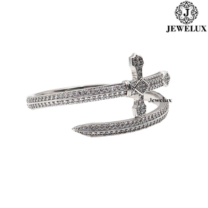 Export Premium Sword Shape <b>Silver</b> Moissanite Diamond Hip Hop Bracelet for <b>Men</b> & Women From Indian Supplier - Product Image 1