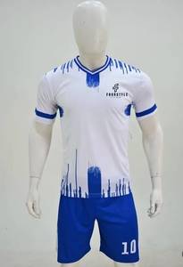 เสื้อฟุตบอลชายสีขาวน้ำเงินแบบซับลิเมชั่น คอวี แขนสั้น ระบายเหงื่อได้ดี ทรงแอธเลติก เหมาะกับทุกฤดูกาล - Product Image 4