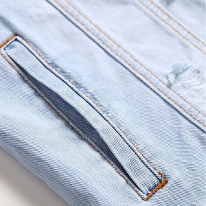 Veste en jean décontractée unie pour homme 2026 – Nouvelle mode streetwear écologique et respirante 100 % coton – Confortable pour l'hiver - Product Image 5