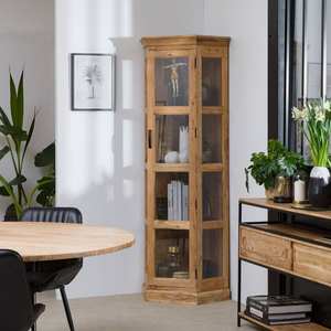 Vitrina esquinera Vandana Maxima Flux en madera de acacia - Product Image 2