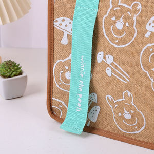 Bolsa de Almuerzo de Yute de Gran Capacidad con Forro Térmico de Papel de Aluminio - Product Image 3