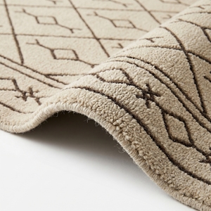 Factory Supply Handmade Moroccan Tufted Wool Rug Custom Size Ivory Geometric Pattern Carpet Luxury Area Rugs For Living Room <b>Bed</b> - Product Image 2