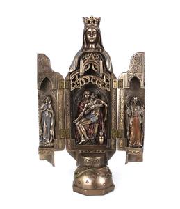 Escultura Polipítica Religiosa de Santa María, Figura de Resina Pintada a Mano, Arte Europeo Coleccionable para el Hogar - Product Image 5