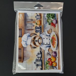Lhasa Apso the Chef Whimsical A7 Tarjetas de felicitación Paquete de 8 tarjetas de notas en blanco con sobres Tamaño 5x7 - Product Image 3