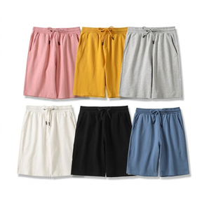 Shorts d'été décontractés pour hommes, style Hong Kong, en coton pur 260G, coupe ample, broderie personnalisée du logo OEM, fabriqués en Chine par BD. - Product Image 1