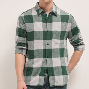 Men's <b>Shirts</b> 100% Cotton Streetwear Regular Fit Raw Edge Vintage Anti Wrinkle OEM Manufacturer - Product Image 4