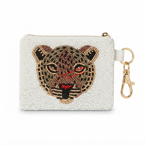 Monedero de cuentas con diseño de vaca rosa y corona floral, cartera con cremallera hecha a mano para regalos de boutique y accesorios de moda - Product Image 4