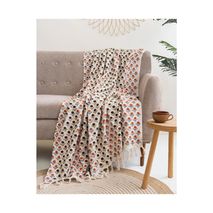 Plaid de lit chaud et confortable en acrylique slub 480 GSM, tissage structuré 50x70 pouces, conforme BIS, fabriqué en Inde, pour les acheteurs recherchant une couverture de lit durable et douillette. - Product Image 2