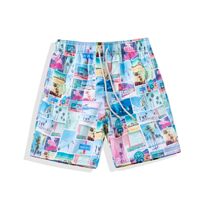 Pantalones Cortos de Algodón Color Borgoña para Hombre, Cintura Media, con Cordón, Casuales, Transpirables, de Punto, para Yoga - Product Image 2