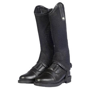 Custom Premium Genuine Leather Equestrian Horse Riding <b>Half</b> <b>Chaps</b> Unisex Men Women Adult Outdoor Horseback Riders Protective - Product Image 6