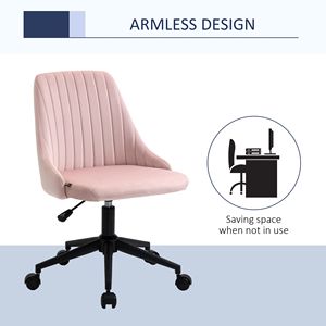 Sedia da Ufficio Girevole in Velluto con Schienale Medio, Design a Conchiglia, Ergonomica e Confortevole, con Poggiatesta Regolabile, Sedia Direzionale per Casa e Ufficio - Product Image 5