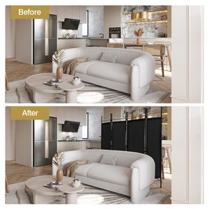 Divisorio per Ufficio Pieghevole a 4 Pannelli, Autoportante, 6 Piedi, per Separare Ambienti - Product Image 6