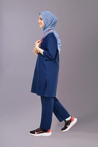 High Quality Woven Muslim Nursing Scrub Uniform Set for Women Hospital Use Custom Logo Print Scrubs Hot Selling for Sale - Product Image 2