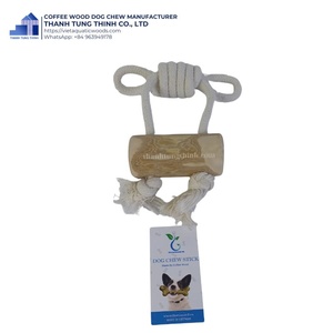 Jouet à mâcher pour chien en bois de café durable et non toxique pour le nettoyage des dents, accessoires de soins de santé écologiques, plusieurs tailles, utilisation intérieure/extérieure - Product Image 1