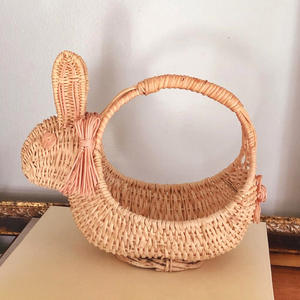 Cestas de mimbre para la búsqueda de huevos de Pascua para niños, artículos esenciales para la búsqueda de huevos, cesta organizadora de almacenamiento tejida a mano al precio más bajo - Product Image 2