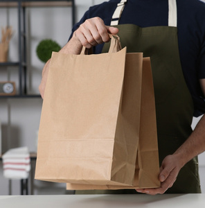 Bolsas de papel Kraft para embalaje de alimentos, bolsa de papel marrón duradera para aperitivos, bolsas pequeñas para recuerdo de fiesta de galletas - Product Image 6