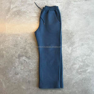 Bleu marine poids lourd 100% coton peigné doux de haute qualité surdimensionné épais 450 gsm vierge recadrée à capuche hommes - Product Image 6