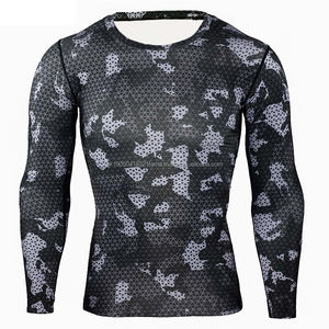 Rashguard de compression MMA à manches longues, logo personnalisé de haute qualité, nouveau style de rashguard - Product Image 3