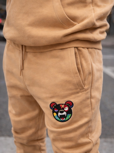 Ensemble de survêtement unisexe épais à demi-zip, 400 g/m², 100 % coton, grandes tailles, coupe ajustée, pour l'hiver - Product Image 4