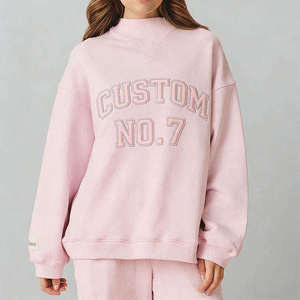 เสื้อสเวตเชิ้ตคอกลมทรงโอเวอร์ไซส์ รุ่นคัสตอมหมายเลข 7 ผ้าฝ้ายถัก 100% แบบสวมใส่ได้ทั้งชายและหญิง เหมาะสำหรับใส่ลำลองในฤดูใบไม้ร่วง - Product Image 2