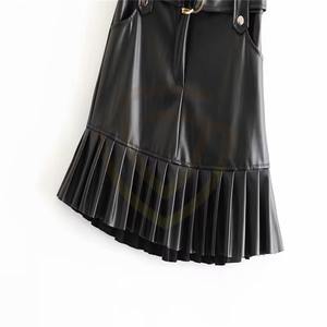 Jupe en cuir vintage pour femme, tendance, respirante, confortable, de qualité supérieure, prix de gros, vente chaude - Product Image 4