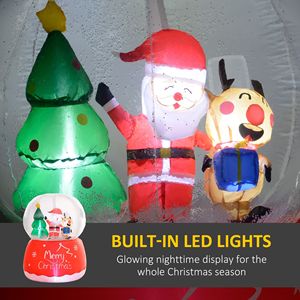 Decorazione natalizia gonfiabile a sfera di cristallo in PVC da 1,68 m con luci LED per feste in giardino interne/esterne - Product Image 4