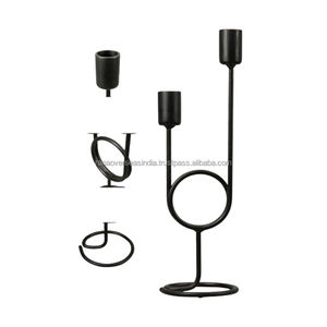 Portavelas de metal hecho a mano vintage, diseño único para eventos en casa y centros de mesa en varios tamaños y estilos - Product Image 2