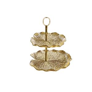 Elegante Soporte para Pastel de Metal con Diseño Floral, Exhibidor de Postres para Hogar, Panadería, Hotel y Eventos - Product Image 4