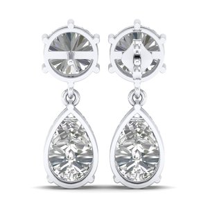 REYES Classic 14K Solid Gold GRA Certified Moissanite Dangle Drop <b>Earrings</b> with Screw <b>Back</b> Design Fine Jewelry For Women - Product Image 4