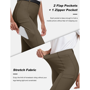 Pantalones de equitación de silicona de alta calidad para mujer con logotipo personalizado, leggings de cintura alta para montar a caballo, ropa personalizable. - Product Image 5