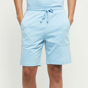 Créez Votre Propre Logo Personnalisé – Short Homme Décontracté 100% Coton Uni à Taille Mi-Haute, Séchage Rapide, Respirant, avec Cordon de Serrage - Product Image 1