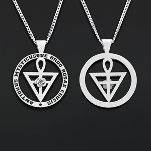 Colgante BOJ RCJ 009 Victoriano Personalizado Rosacruz Hecho a Mano en Plata de Ley, Cruz de la Rosa, Símbolo Alquímico, Precio Bajo en Oferta - Product Image 5