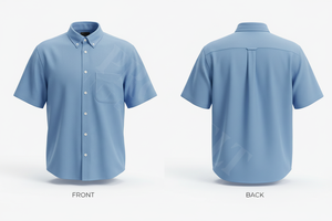 Chemise décontractée pour homme en coton 100% uni, légère, classique, avec poche, tendance, douce, pour le bureau, été - Product Image 2