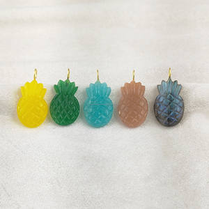 Fait à la main Amazonite pierres précieuses ananas sculpture bricolage enfants noël fabrication de bijoux accessoires mode pendentif breloque - Product Image 6