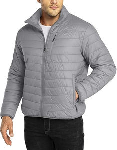 Blouson d'hiver personnalisé pour homme, chaud, brillant, matelassé, avec fermeture éclair, surdimensionné, brodé, style bomber, qualité économique avec OEM - Product Image 1