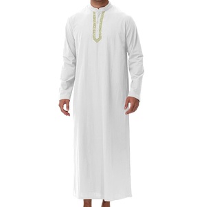 Nouvelles Thobes Élégantes et Respirantes, Broderie Personnalisée, Longueur Ras du Sol, pour Robes Islamiques de Dubaï, Turques et Qatariennes - Product Image 1