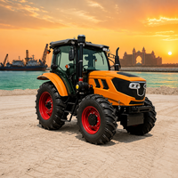Tracteur agricole 4x4 de 80 CV avec cabine climatisée, système hydraulique robuste et levage haute performance pour les travaux agricoles modernes au quotidien