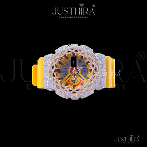 Premium Thorn Golden Bezel With Sparkling VVS Moissanite Diamond <b>Watch</b> <b>For</b> Mens Luxury HipHop Style <b>Wrist</b> <b>Watch</b> <b>For</b> Daily Use - Product Image 4