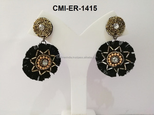 Bestone Customizable Summer <b>Stud</b> <b>Earrings</b> Classic Wing Pattern Various Colors Pearl Main Stone for Girls' Vacation Anniversary - Product Image 5