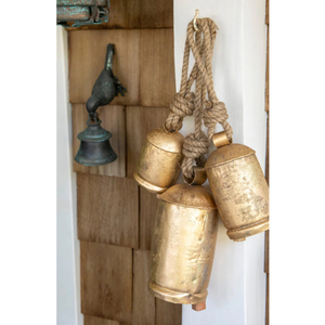 Wholesale Rustic Christmas <b>Cow</b> <b>Bells</b> Vintage Antique Gold Harmony <b>Bells</b> For Holiday Tree Ornaments Handmade Hanging Craft Jingle - Product Image 5