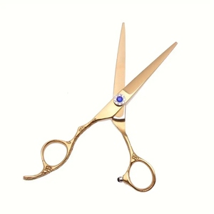 Tijeras de peluquería de acero de la mejor calidad, diseño elegante con detalles funcionales, tijeras de barbero. - Product Image 3