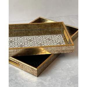 ถาดเสิร์ฟลายพิมพ์ MDF พรีเมียม รุ่น 5 ถาดดีไซน์ทันสมัยสำหรับเสิร์ฟอาหาร เครื่องดื่ม ชา กาแฟ-สำหรับตกแต่ง - Product Image 4