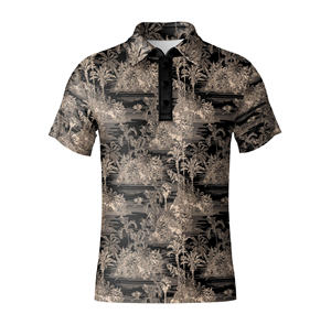 Camisa Polo de Golf Personalizada para Hombre con un Elegante Estampado, Polo de Manga Corta con Cuello para Golf, Entrenamiento y Uso Casual en el Trabajo - Product Image 4