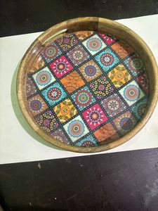 Bandeja Decorativa de Madera de Mango con Diseño Moderno y Estampado Esmaltado, Bandeja para Servir de Madera con Impresión Esmaltada a un Precio Muy Bueno - Product Image 6