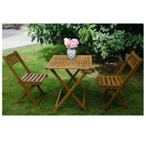 Outdoor Modern Indoor OEM/ODM Minh Phuoc Solid Wood <b>Dining</b> Courtyard Picnic <b>Folding</b> Chair <b>Table</b> Garden Set - Product Image 1