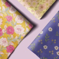 Nouvel Arrivage Boutique Tissu 100% Coton Imprimé Fleurs Petites Motives Léger et Doux en Coton Lawn pour Robes et Vêtements
