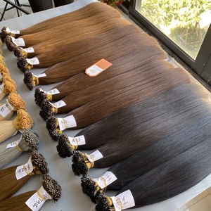 Prix de gros auprès de l'usine Fournisseur de cheveux humains Qualité supérieure I Tip Extensions de cheveux Couleurs personnalisables Raides - Product Image 5