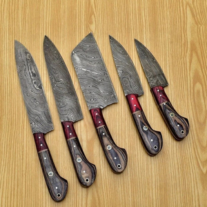 ชุดมีดเชฟเหล็กกล้าคาร์บอนระดับมืออาชีพ ชุดอุปกรณ์ครัวหลายชิ้น สำหรับการเตรียมอาหารประจำวัน - Product Image 3