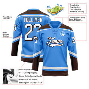 Maillot de hockey personnalisé pour équipe, 100 % polyester, décontracté, à manches longues, pull sportif avec design personnalisé pour tenue d'équipe - Product Image 4